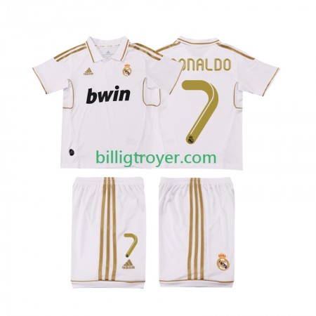 Billige Fotballdrakter Real Madrid Cristiano Ronaldo 7 2011 2012 Barn Retro Hjemmedraktsett Kortermet